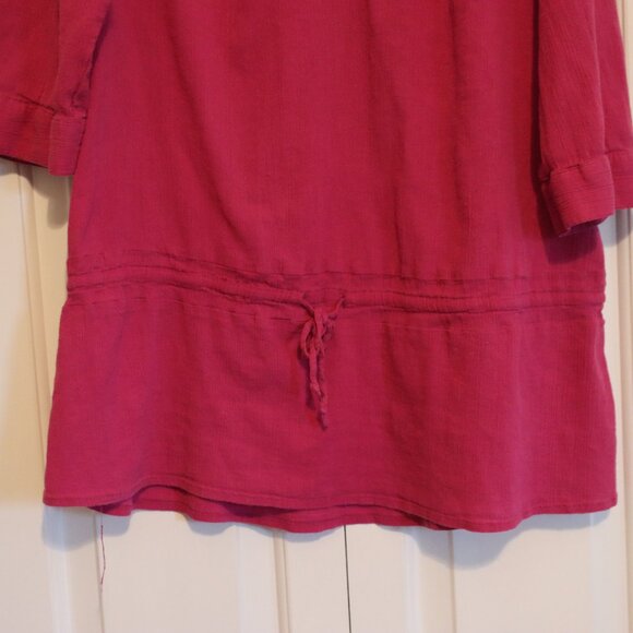 Lane Bryant Size 14-16 Lightweight Pink Gauzy Blouse V-Neck with Buttons Cotton - Picture 9 of 13